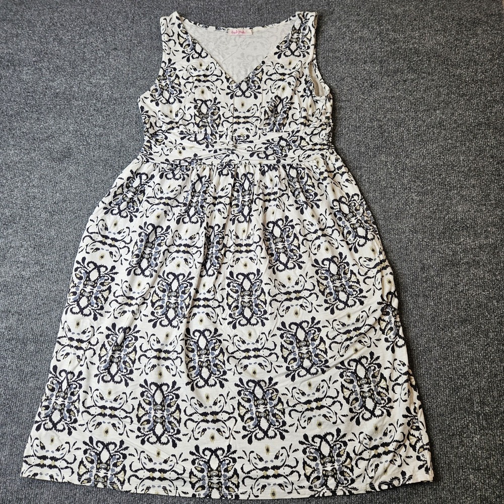 Fresh Produce Dress‎ Sleeveless Size Medium Fit & Flare Geometric Print Resort